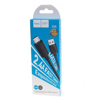 60 р. Кабель micro USB 1м HOCO HOCO x88 black  с доставкой в г. Кемерово. Увеличить фотографию 2