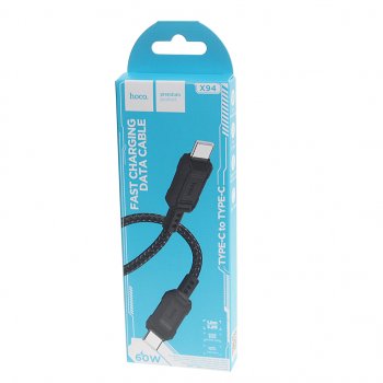 329 р. Кабель iPhone (5-)-USB Type C 1м HOCO HOCO x94 black  с доставкой в г. Кемерово. Увеличить фотографию 2