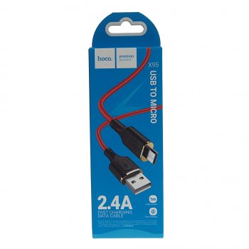 291 р. Кабель micro USB 1м HOCO HOCO x95 red  с доставкой в г. Кемерово. Увеличить фотографию 2