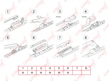 639 р. Щетка стеклоочистителя 400мм бескаркасная LYNX LYNX xf400  с доставкой в г. Кемерово. Увеличить фотографию 3
