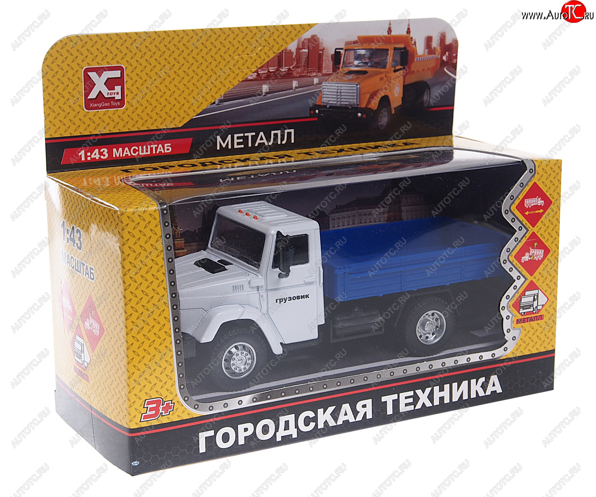 1 159 р. Модель автомобиля ЗИЛ-4331 (бортовой) металлическая NO NAME xg 877-a94b  с доставкой в г. Кемерово