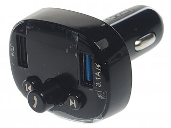 979 р. Устройство зарядное в прикуриватель с трансмиттером (bluetooth,hands free) черное XO XO xo-bcc02 black  с доставкой в г. Кемерово. Увеличить фотографию 1