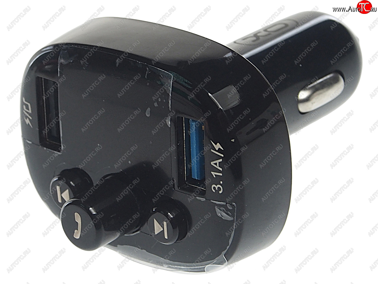 979 р. Устройство зарядное в прикуриватель с трансмиттером (bluetooth,hands free) черное XO XO xo-bcc02 black  с доставкой в г. Кемерово