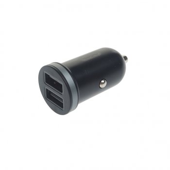 319 р. Устройство зарядное в прикуриватель 2USB 12V черное XO XO xo-cc18dua black  с доставкой в г. Кемерово. Увеличить фотографию 1