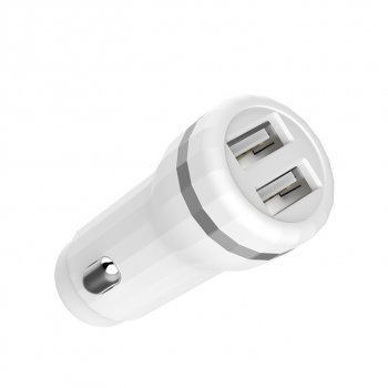 459 р. Устройство зарядное в прикуриватель 2USB 12V HOCO HOCO z27 white  с доставкой в г. Кемерово. Увеличить фотографию 2