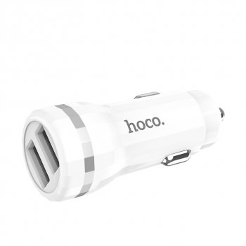 459 р. Устройство зарядное в прикуриватель 2USB 12V HOCO HOCO z27 white  с доставкой в г. Кемерово. Увеличить фотографию 1