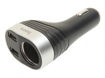 489 р. Разветвитель прикуривателя 1-но гнездовой 12-24V 2USB 3.1A с дисплеем HOCO HOCO z29  с доставкой в г. Кемерово. Увеличить фотографию 1
