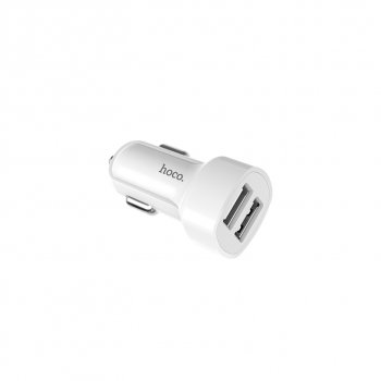 459 р. Устройство зарядное в прикуриватель 2USB 12V HOCO HOCO z2a white  с доставкой в г. Кемерово. Увеличить фотографию 1