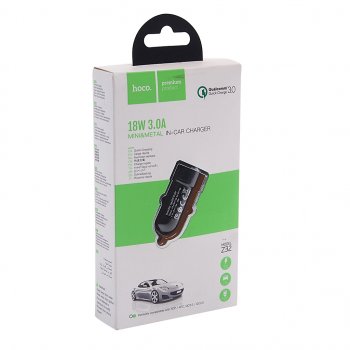 559 р. Устройство зарядное в прикуриватель 1USB 12V 3A HOCO HOCO z32 black HOCO z32 black  с доставкой в г. Кемерово. Увеличить фотографию 2