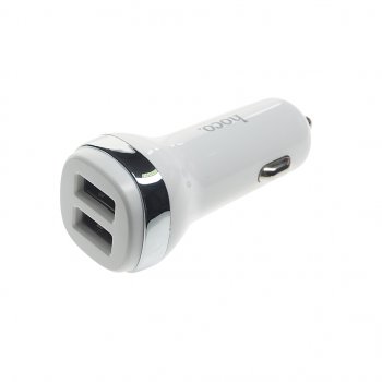 499 р. Устройство зарядное в прикуриватель 2USB 12V HOCO HOCO z40 white HOCO z40 white  с доставкой в г. Кемерово. Увеличить фотографию 1