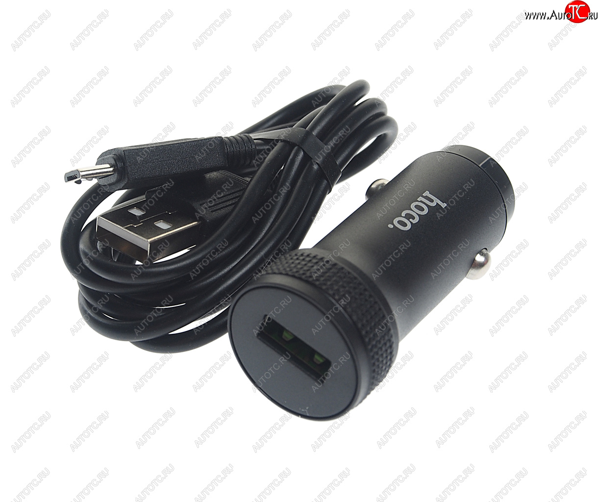 569 р. Устройство зарядное в прикуриватель 1USB 12V кабель micro USB HOCO HOCO z49a black  с доставкой в г. Кемерово