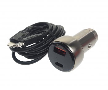 929 р. Устройство зарядное в прикуриватель 1USB 12V кабель USB Type C HOCO HOCO z50 grey  с доставкой в г. Кемерово. Увеличить фотографию 1