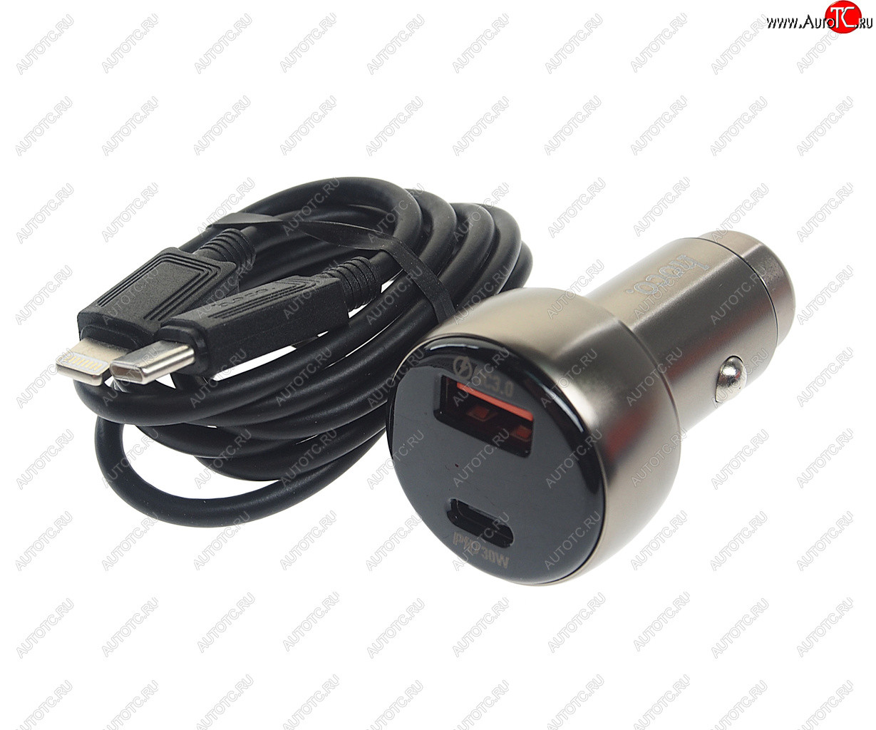 929 р. Устройство зарядное в прикуриватель 1USB 12V кабель USB Type C HOCO HOCO z50 grey  с доставкой в г. Кемерово