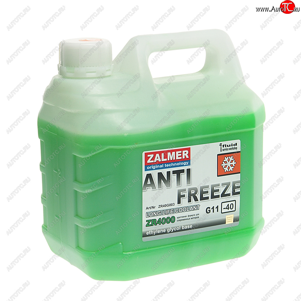 729 р. Антифриз зеленый -40C ZR4000 LLC G11 3кг ZALMER ZALMER zr40g003  с доставкой в г. Кемерово