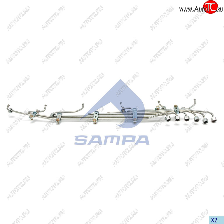 8 949 р. Трубка топливная MAN дв.D2866,D2876 ТНВД комплект (6шт.) SAMPA SAMPA 020.717  с доставкой в г. Кемерово