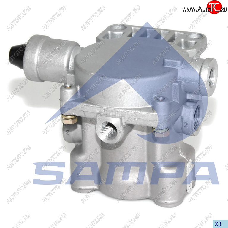 3 299 р. Кран DAF MAN SCHMITZ SAF тормозной прицепа (4 выхода М16мм) SAMPA SAMPA 094.135-01  с доставкой в г. Кемерово