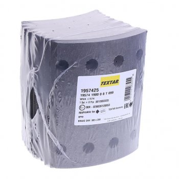8 699 р. Накладка тормозной колодки BPW (300x200) 1-й рем. 80 отв. 8x15  93251 (8шт.) TEXTAR TEXTAR 1957425  с доставкой в г. Кемерово. Увеличить фотографию 1