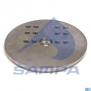 3 499 р. Плита BPW стакана пневморессоры (250х20мм для 881MB,4881MB) SAMPA SAMPA 105.286  с доставкой в г. Кемерово. Увеличить фотографию 1