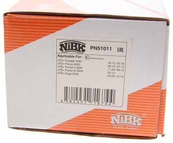 4 949 р. Колодки тормозные передние (4шт.) NIBK Ford Kuga 2 дорестайлинг (2013-2016)  с доставкой в г. Кемерово. Увеличить фотографию 4