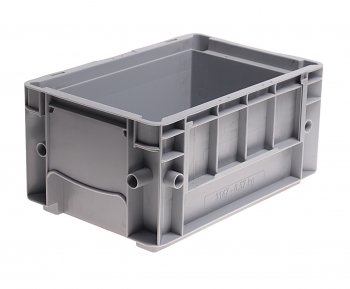 299 р. Ящик полимерный многооборотный 297х198х147.5мм серый IPLAST IPLAST ip-378861  с доставкой в г. Кемерово. Увеличить фотографию 2