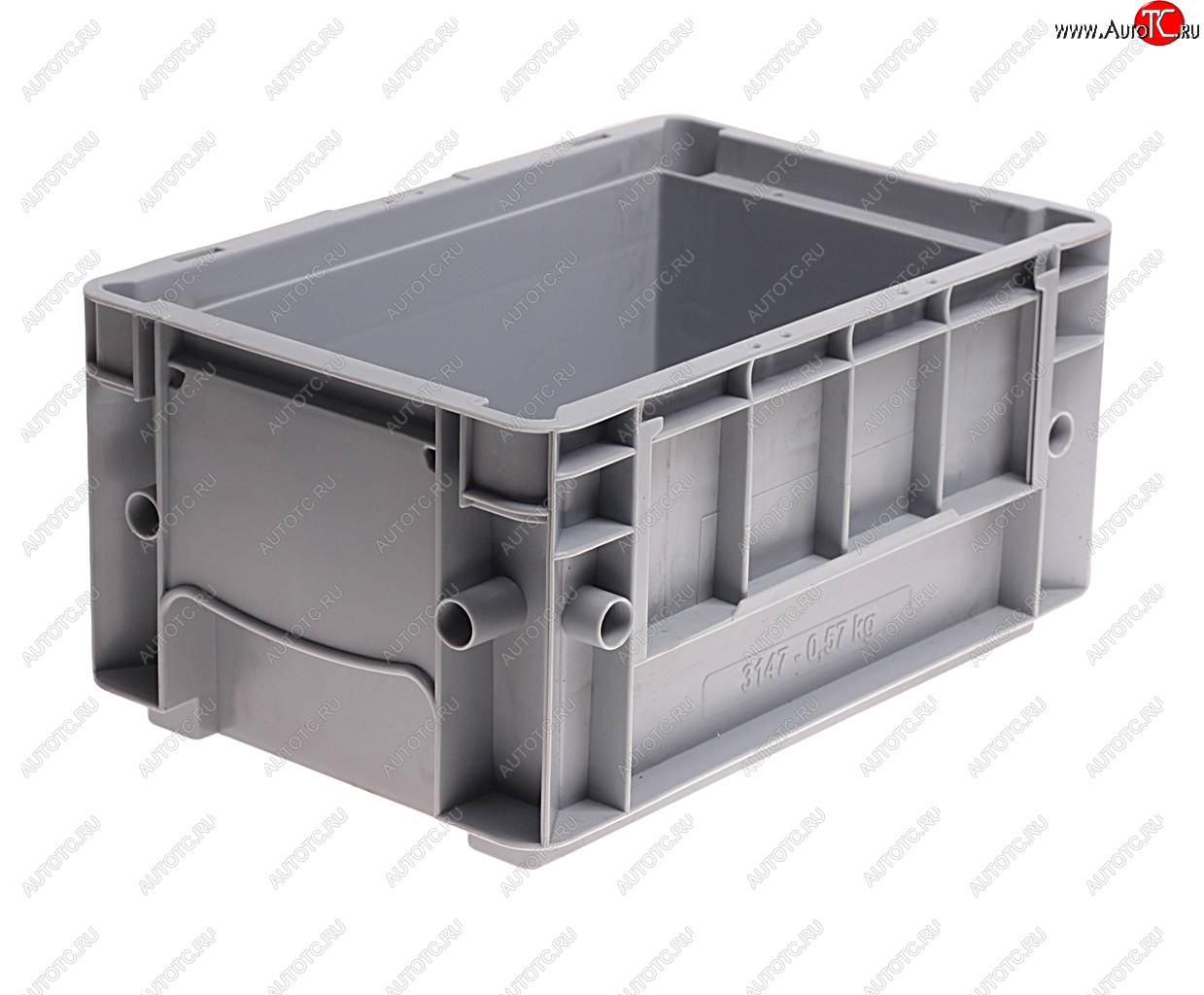 299 р. Ящик полимерный многооборотный 297х198х147.5мм серый IPLAST IPLAST ip-378861  с доставкой в г. Кемерово