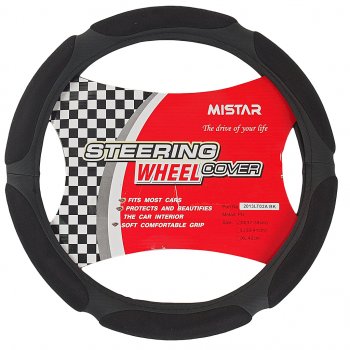 579 р. Оплетка руля (M) 37-39см черная кожа MISTAR MISTAR mis-2013lt02a bk (m) MISTAR mis-2013lt02a bk (m)  с доставкой в г. Кемерово. Увеличить фотографию 1