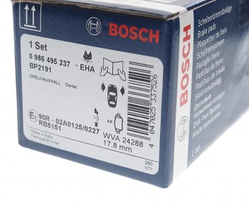 1 879 р. Колодки тормозные передние (4шт.) BOSCH Fiat Grande Punto (2005-2012)  с доставкой в г. Кемерово. Увеличить фотографию 3
