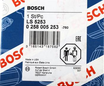 9 899 р. Датчик кислорода MAZDA 626 (91-) BOSCH BOSCH 0258005253 BOSCH 0258005253  с доставкой в г. Кемерово. Увеличить фотографию 4