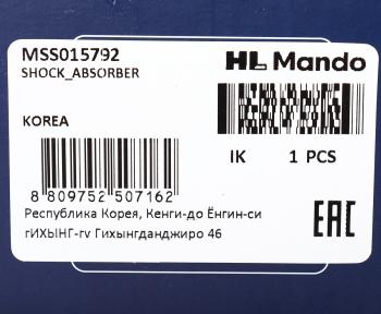 3 389 р. Амортизатор OPEL Agila A (00-08) SUZUKI Wagon (00-07) передний правый газовый MANDO MANDO mss015792  с доставкой в г. Кемерово. Увеличить фотографию 3