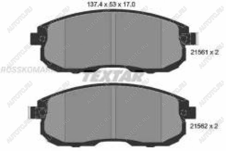 2 999 р. Колодки тормозные передние (4шт.) TEXTAR Nissan Tiida 1 хэтчбэк C11 дорестайлинг, Япония (2004-2007)  с доставкой в г. Кемерово