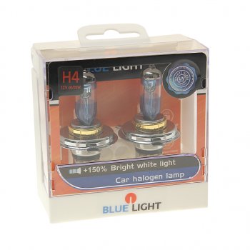 959 р. Лампа 12V H4 60/55W P43t 4500K бокс (2шт.) BLUELIGHT BLUELIGHT 8888771 BLUELIGHT 8888771  с доставкой в г. Кемерово. Увеличить фотографию 1