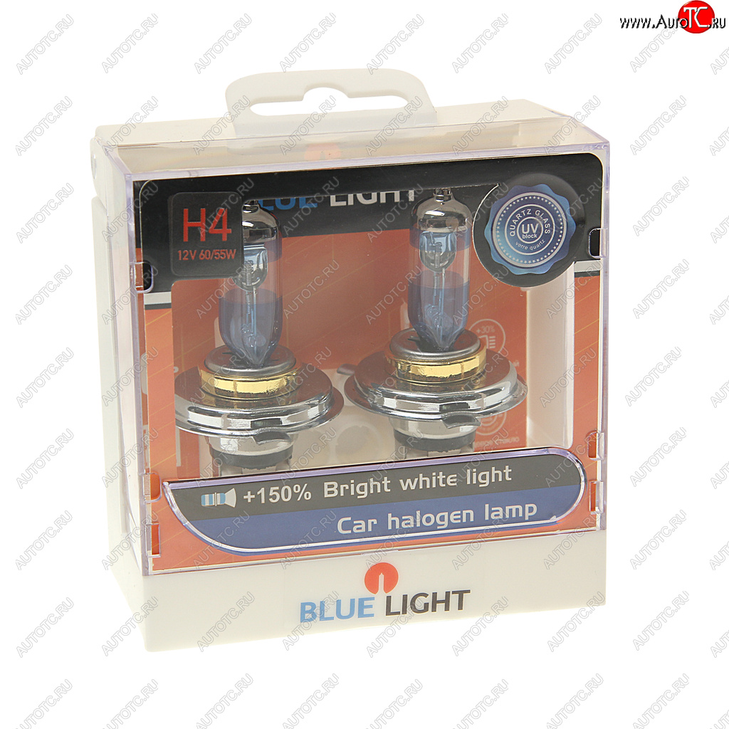 959 р. Лампа 12V H4 60/55W P43t 4500K бокс (2шт.) BLUELIGHT BLUELIGHT 8888771 BLUELIGHT 8888771  с доставкой в г. Кемерово