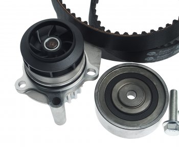 16 449 р. Комплект ГРМ VW AUDI SEAT SKODA (1.6 TDI2.0 TDI) с водяным насосом GATES GATES kp25649xs-1  с доставкой в г. Кемерово. Увеличить фотографию 2