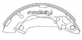 Колодки тормозные задние барабанные (4шт.) HANKOOK FRIXA Hyundai Accent седан ТагАЗ (2001-2012)