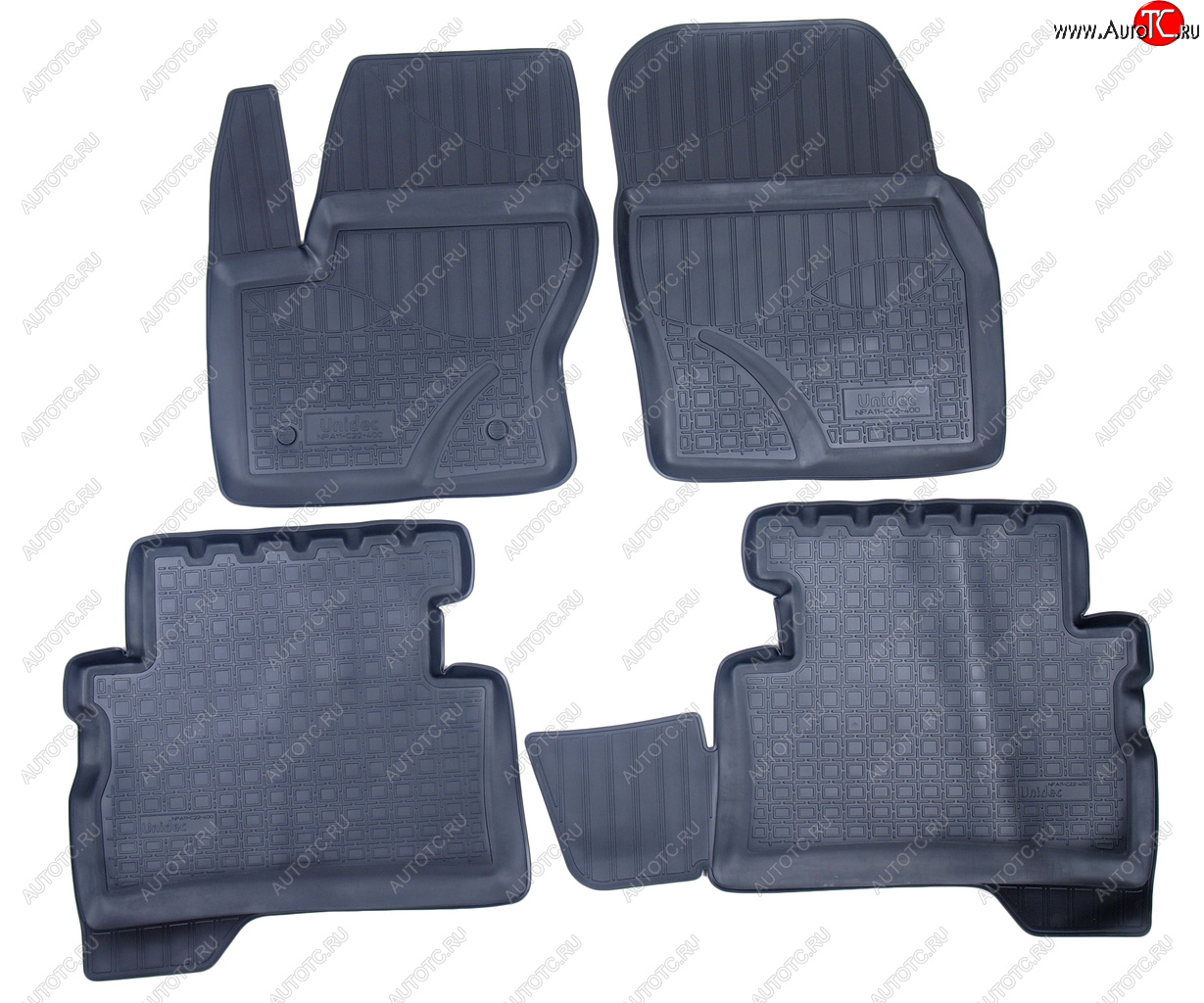 1 999 р. Коврик салона FORD Kuga (13-) полиуретан (4 предм.) NORPLAST NORPLAST npa11-c22-400  с доставкой в г. Кемерово