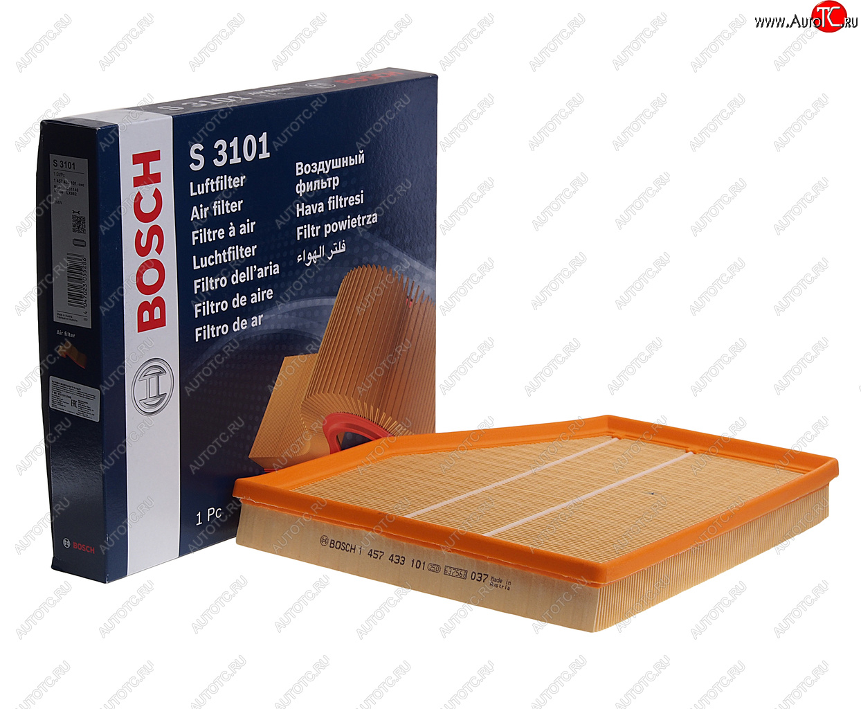 2 049 р. Фильтр воздушный BMW 5 (E60) BOSCH BOSCH 1457433101 BOSCH 1457433101  с доставкой в г. Кемерово