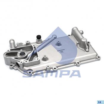 7 749 р. Крышка радиатора SCANIA масляного (маслоохладителя) SAMPA SAMPA 043.078  с доставкой в г. Кемерово. Увеличить фотографию 1