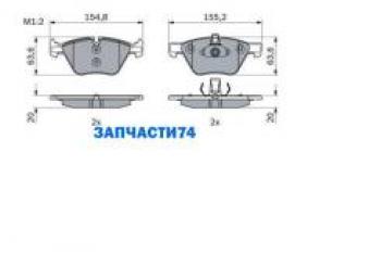 1 999 р. Колодки тормозные передние (4шт.) BOSCH BMW 3 серия E90 седан дорестайлинг (2004-2008)  с доставкой в г. Кемерово. Увеличить фотографию 1