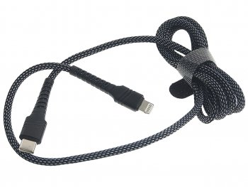 499 р. Кабель iPhone (5-)-USB Type C 1м черный BOROFONE BOROFONE bu21 black  с доставкой в г. Кемерово. Увеличить фотографию 1