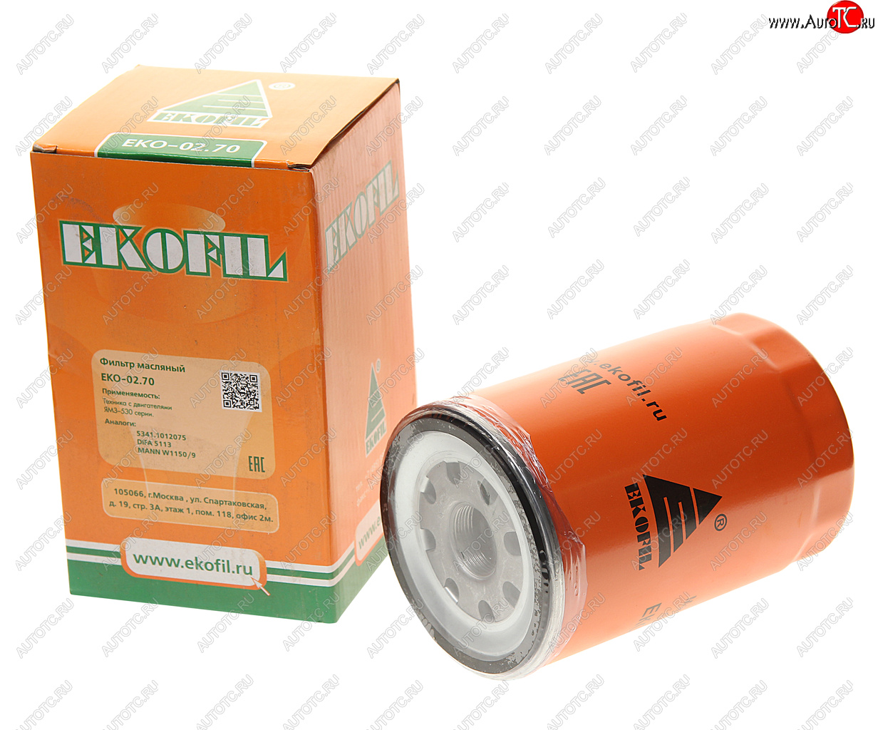 1 159 р. Фильтр масляный ЯМЗ-53443.30 EKOFIL EKOFIL eko-02.70  с доставкой в г. Кемерово