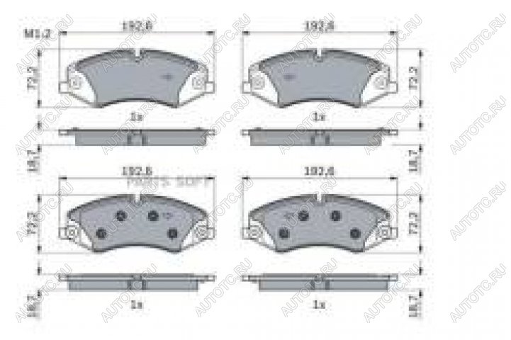 4 849 р. Колодки тормозные передние (4шт.) BOSCH  Land Rover Discovery ( 1 LJ,  2 L318,  3 L319,  4 L319,  5 L462) - Range Rover Sport ( 1 L320,  2 L494)  с доставкой в г. Кемерово