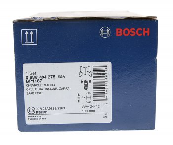 3 599 р. Колодки тормозные передние R17 (4шт.) BOSCH Opel Insignia A дорестайлинг седан (2008-2013)  с доставкой в г. Кемерово. Увеличить фотографию 3