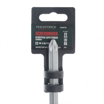 539 р. Отвертка крестовая PH 3.0х150мм силовая магнитная с держателем Profi S2 ROCKFORCE ROCKFORCE rf-70230150 ROCKFORCE rf-70230150  с доставкой в г. Кемерово. Увеличить фотографию 2