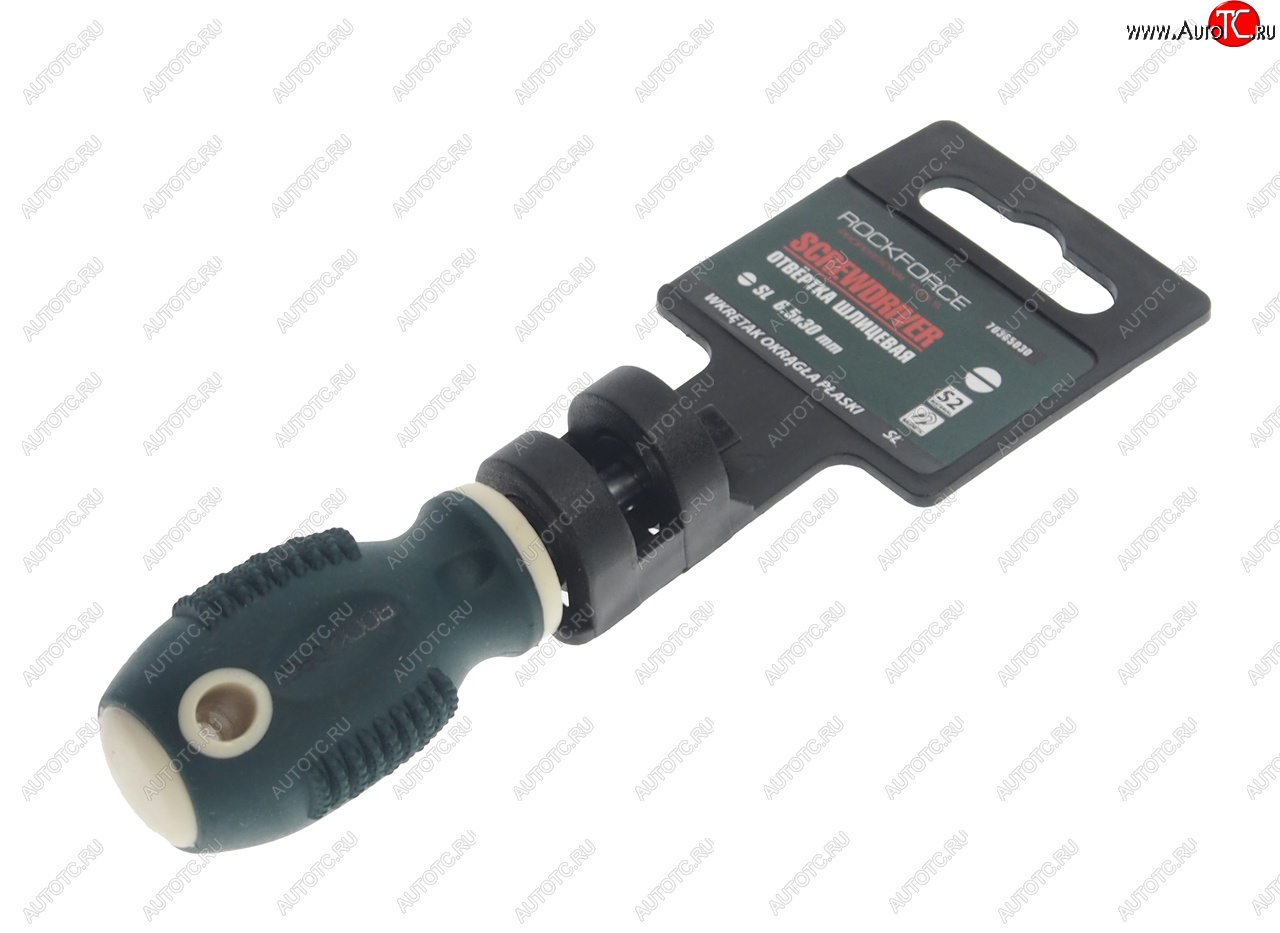 153 р. Отвертка шлицевая SL 6.5х30мм магнитная c держателем Profi S2 ROCKFORCE ROCKFORCE rf-70365030  с доставкой в г. Кемерово