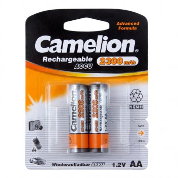 779 р. Батарейка AA HR6 1.2V аккумулятор Ni-MH 2300mAh блистер (2шт.) CAMELION CAMELION c-230aakcбл  с доставкой в г. Кемерово. Увеличить фотографию 1