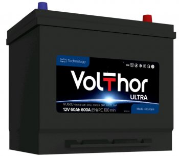10 549 р. Аккумулятор VOLTHOR Ultra 60Ач обратная полярность VOLTHOR 6ст60(0) 56068 d23  с доставкой в г. Кемерово. Увеличить фотографию 1