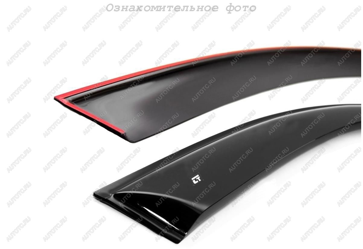 3 699 р. Комплект дефлекторов окон (широкий) COBRA TUNING Haval H9 дорестайлинг (2015-2017) (черный глянец)  с доставкой в г. Кемерово