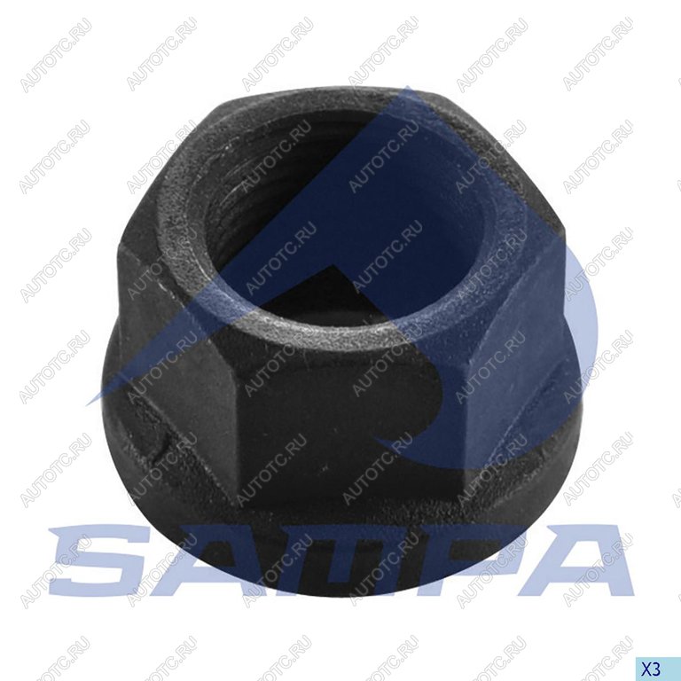 152 р. Гайка колеса MERCEDES BPW IVECO MAN (M20х1.5h-21ключ 27мм) юбка неподвижная SAMPA SAMPA 020.457  с доставкой в г. Кемерово