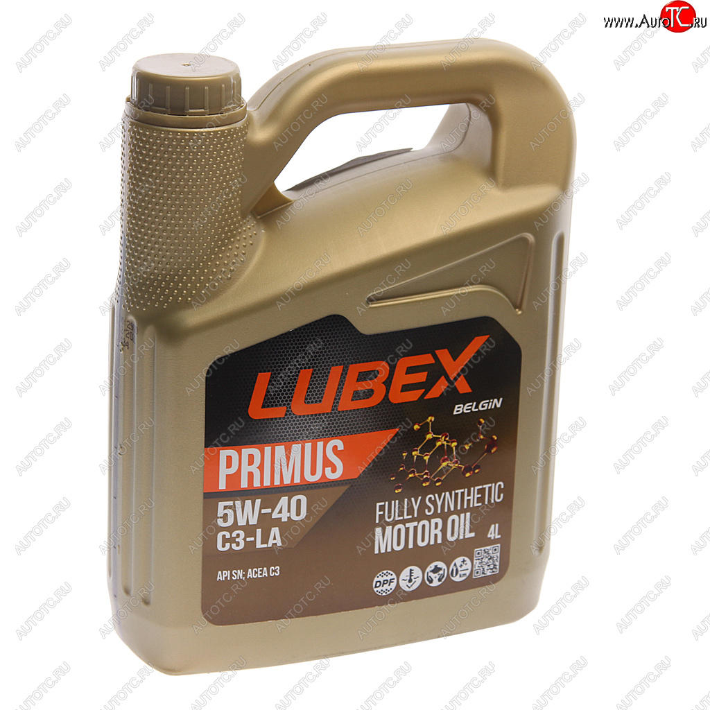 3 099 р. Масло моторное PRIMUS C3-LA SN C3 5W40 синт.4л LUBEX LUBEX l034-1297-0404  с доставкой в г. Кемерово