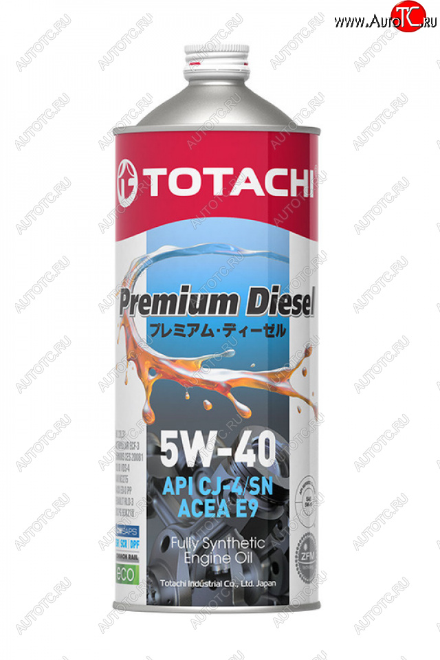 1 369 р. Масло дизельное PREMIUM DIESEL CJ-4E9SMA3B4 5W40 синт.1л TOTACHI TOTACHI 11701  с доставкой в г. Кемерово